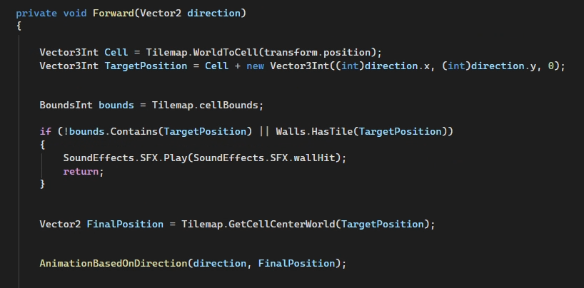 WorldToCell() and GetCellCenterWorld() usage